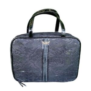 NEW VICTORIA'S SECRET BLACK LACE TOILETRY & COSMETIC BAG